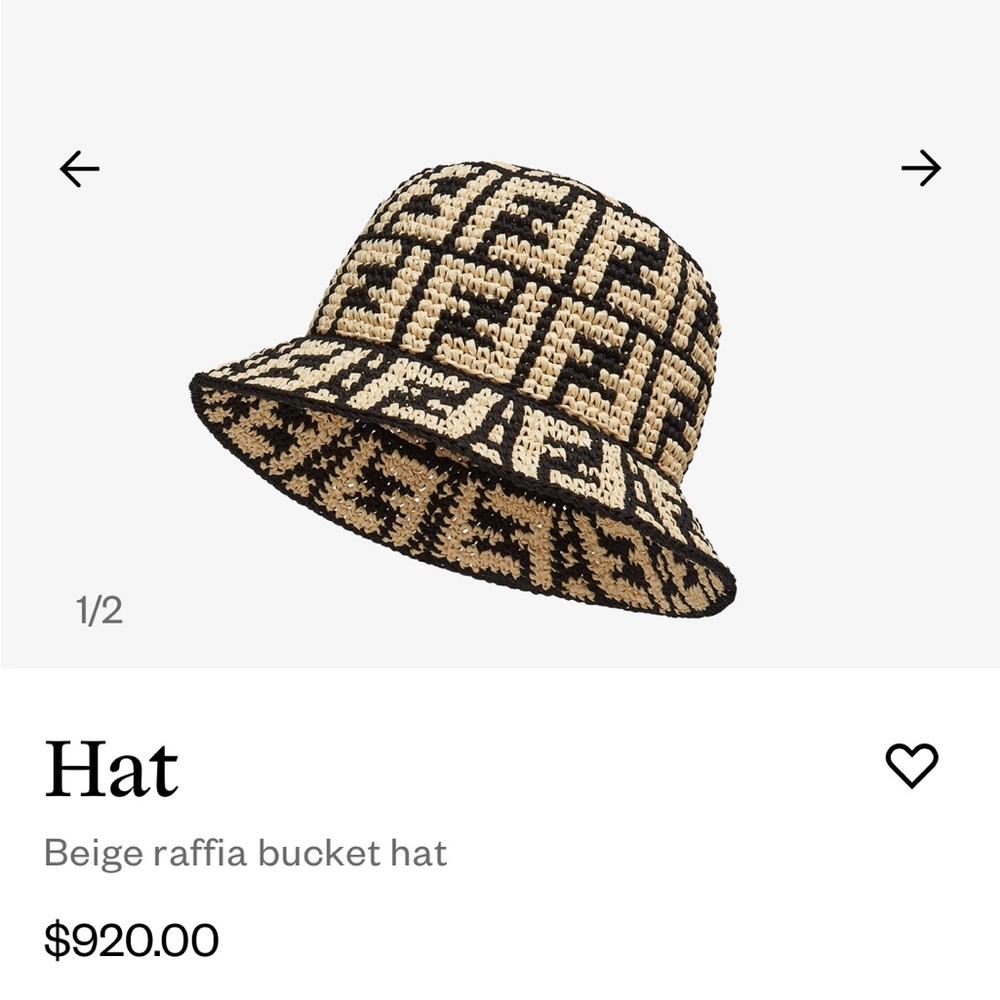 Fendi bucket hat, never worn.